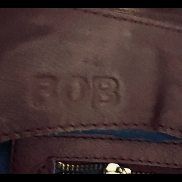 NWT - JEROME DREYFUSS “BOB” LEATHER HANDBAG (BURGUNDY) - Picture 10 of 14